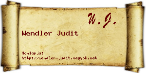 Wendler Judit névjegykártya